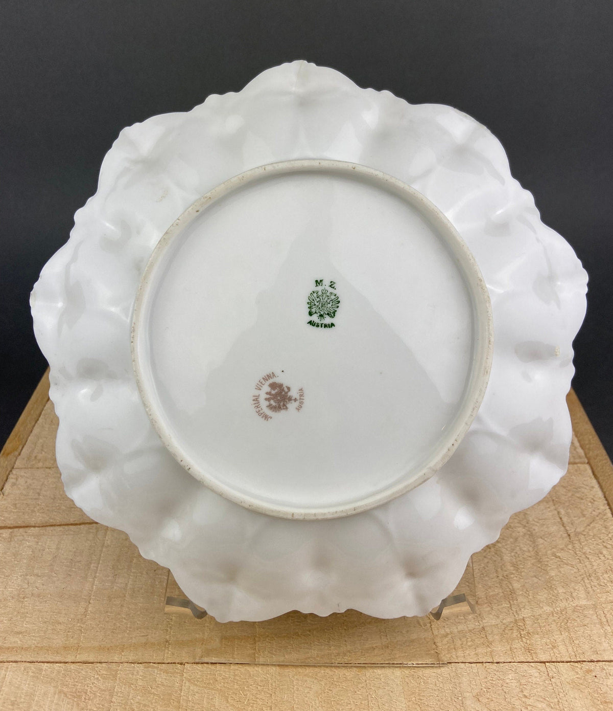 Antique Decorative Plate by Imperial Vienna. Hand Painted Collectable Serving Platter. M.Z. Austria. 1900-1909.