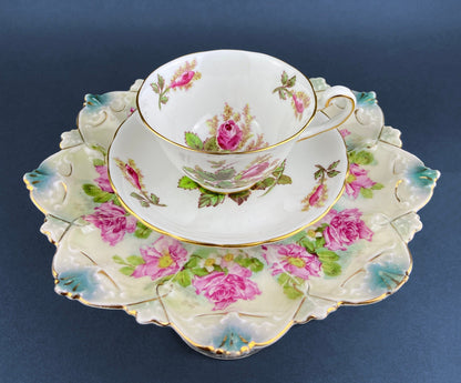 Antique Decorative Plate by Imperial Vienna. Hand Painted Collectable Serving Platter. M.Z. Austria. 1900-1909.