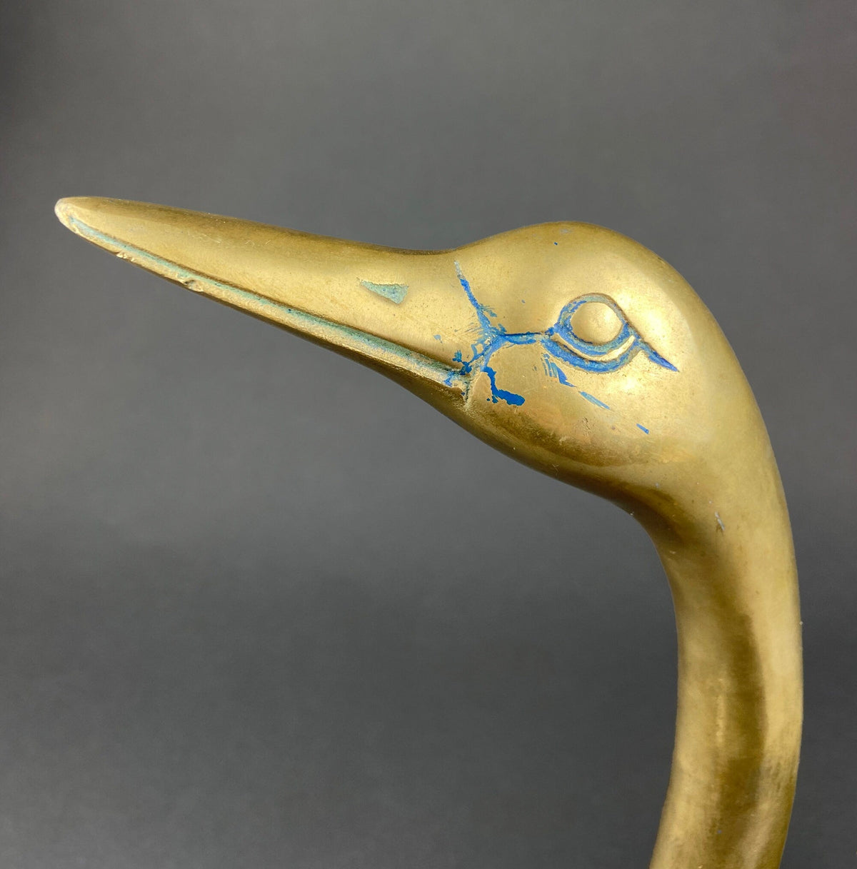 Brass Planter Shaped like Swan. Bird Shaped Herb Planter. Green House Decor. Window Sill Decor.