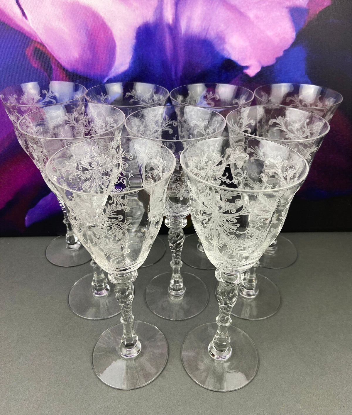 Rogaska Crystal Wine or Water Goblet with Gallia Gold Pattern. Replacements.