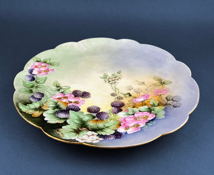 Antique Decorative Plate by Imperial Vienna. Hand Painted Collectable Serving Platter. M.Z. Austria. 1900-1909.