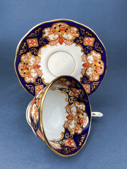 Vintage TeaCup and Saucer. Hand Painted Royal Albert Bone China. Heirloom Pattern. Made in England.