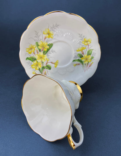 Vintage Royal Albert Bone China Tea Cup and Saucer - Primrose Friendship Series