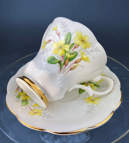 Vintage Royal Albert Bone China Tea Cup and Saucer - Primrose Friendship Series