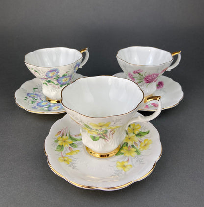 Vintage Royal Albert Tea Cup and Saucer: Bone China Morning Glory, Made in England