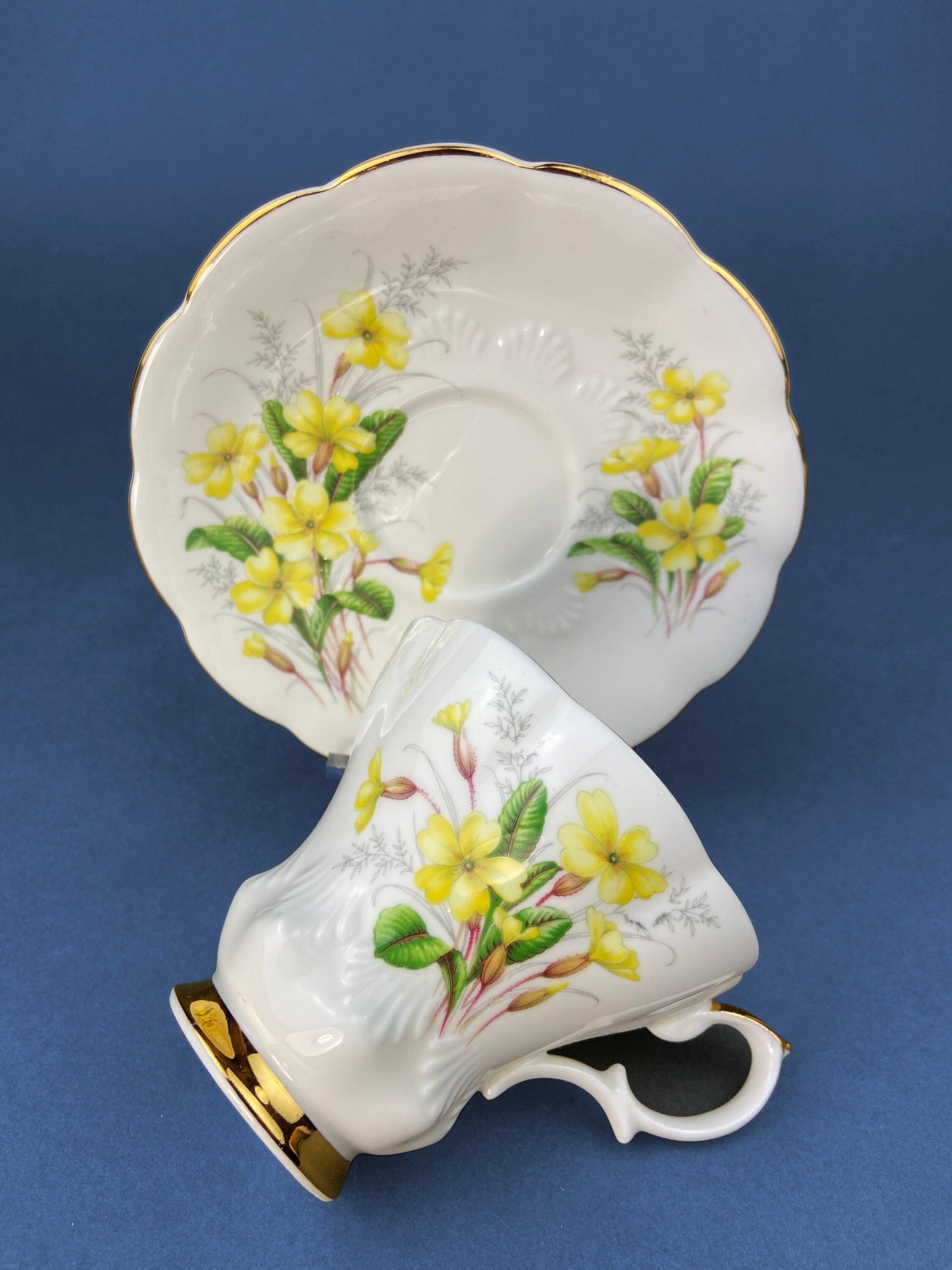 Vintage Royal Albert Bone China Tea Cup and Saucer - Primrose Friendship Series