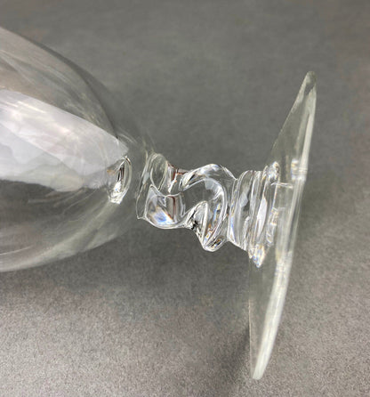 Vintage Contour Clear by Fostoria Crystal Juice Glasses with S Shaped Stem. Set of Five Small Stemware. Collectible Glassware. Fine Dining.