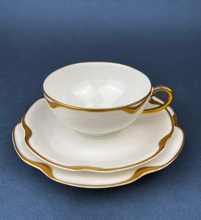 Antique Limoges Porcelain Serving Set. Tea or Coffee Cup with Saucer,  Dinner, and Salad Plates. Finest Porcelain by Haviland, France.