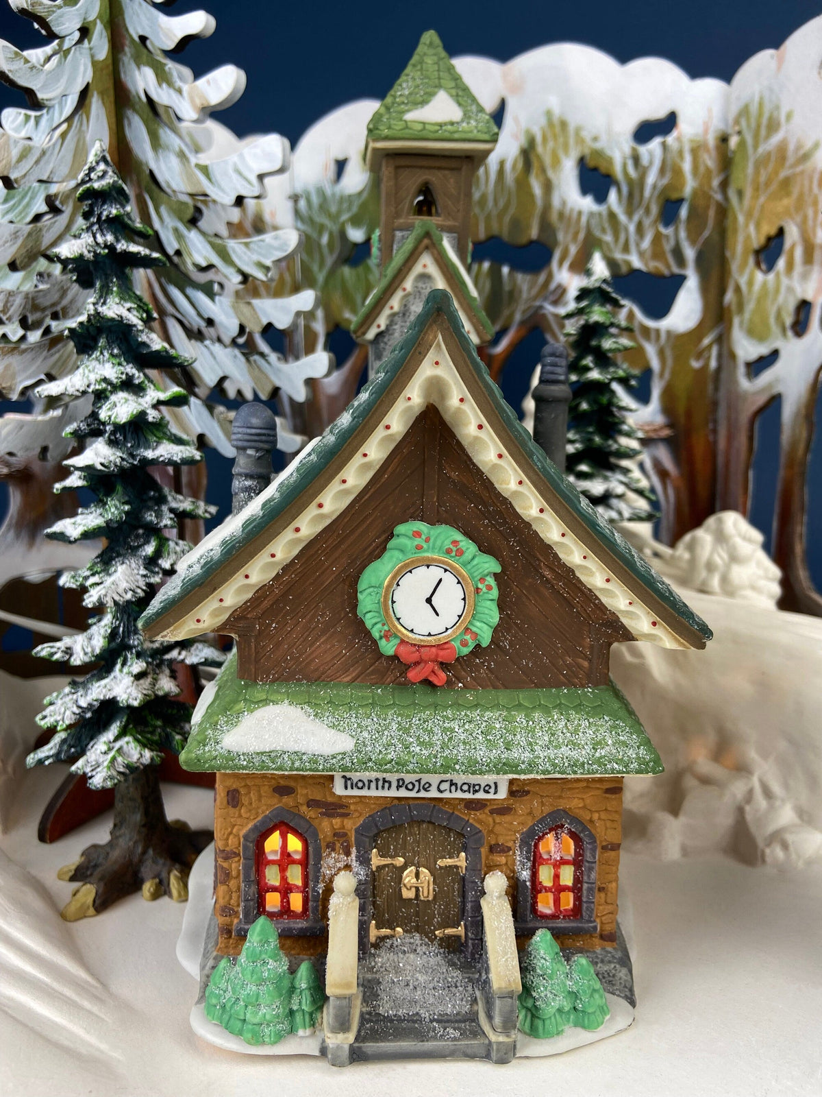 Ivy Glen Church by Department 56. Dicken's Village Series. Porcelain Illuminated House.  Christmas Village Accessories.