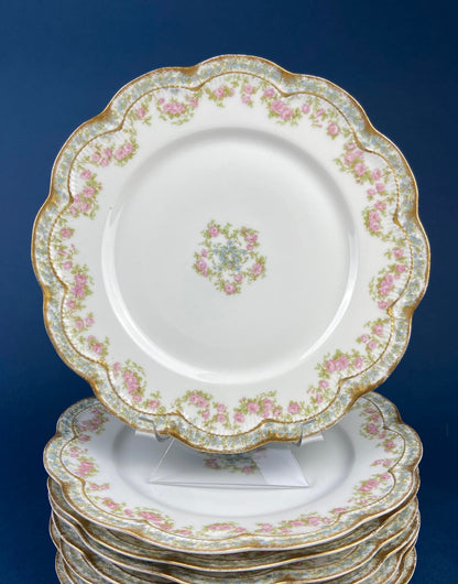 Antique Hutschenreuther Porcelain Soup Plates. Set of 12, Richelieu Rose Garlands Motif. Wedding Gift Idea. Fine Dining. Modern Farmhouse.
