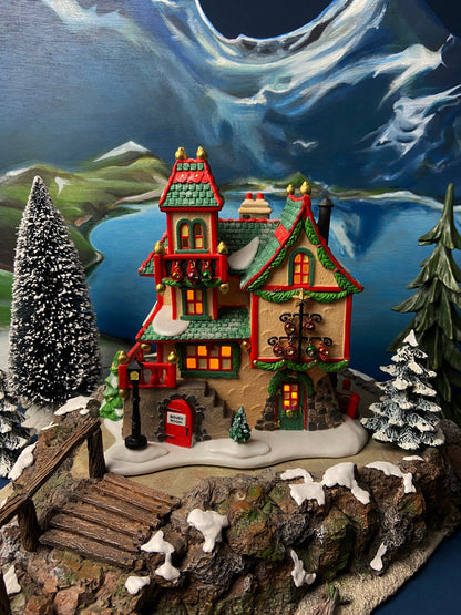 Tassy's Mittens and Hassel's Woolies by Department 56. Illuminated Christmas Village House. North Pole Series.
