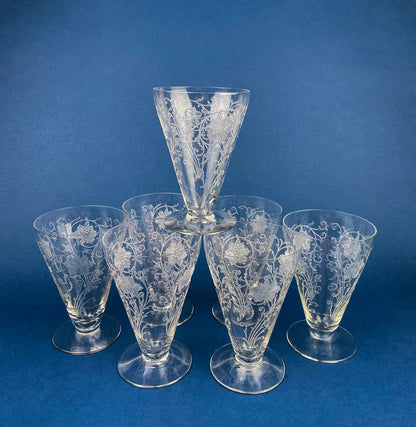 Rogaska Crystal Wine or Water Goblet with Gallia Gold Pattern. Replacements.