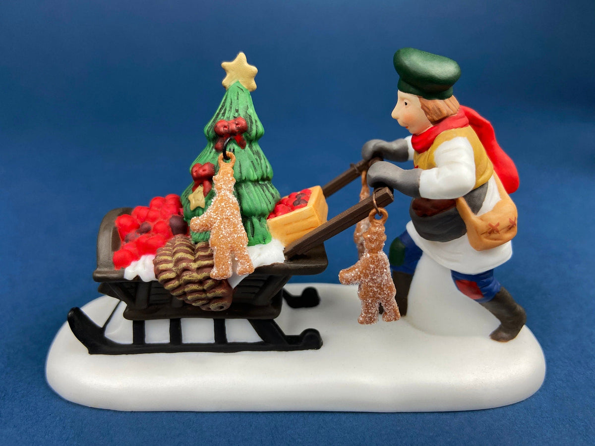Dept. 56 Figurines. Silver for Sale. Christmas Village Accessories. Silverware Vendor & Cabinet with Silver. New England Village Series.