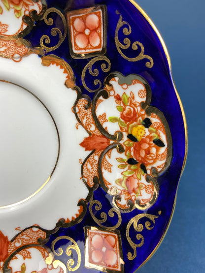 Vintage TeaCup and Saucer. Hand Painted Royal Albert Bone China. Heirloom Pattern. Made in England.