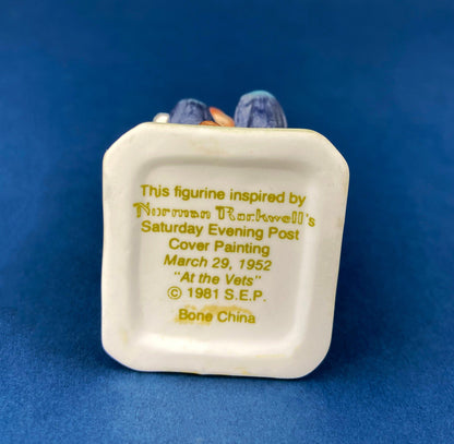 Porcelain Figurine by Lefton of Girl Feeding Sick Goose with Message: "Giving is Loving." Get Well Soon Gift. Gratitude to Doctor Friend.