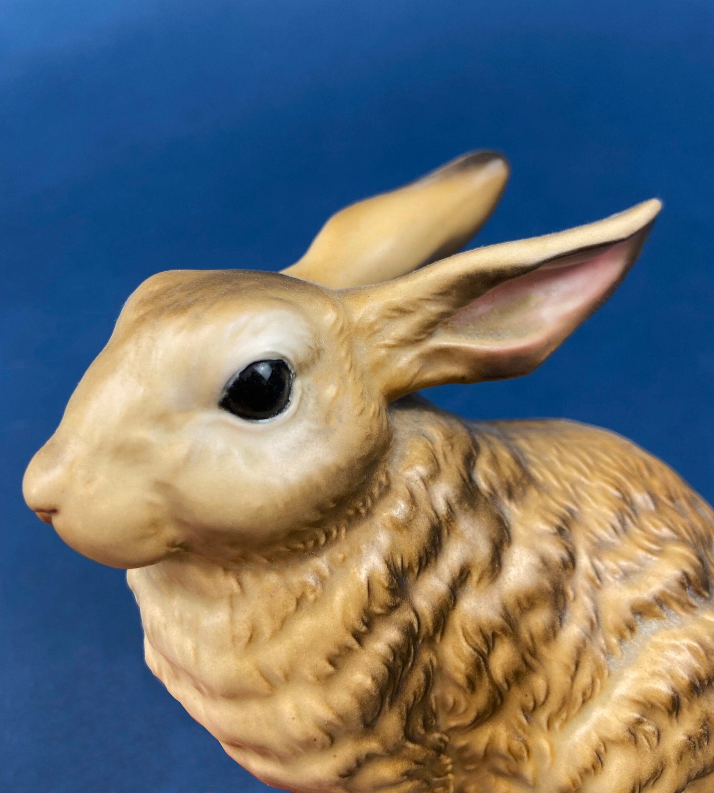 Hand-Painted Porcelain Bunny Family Figurine, RW OM, Easter Decor