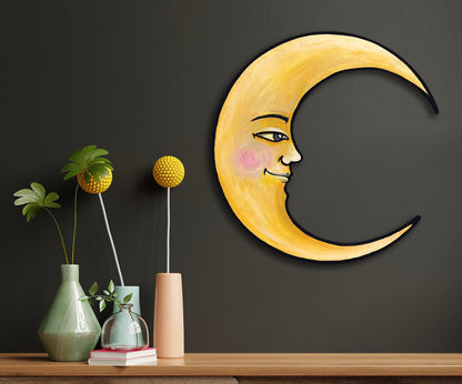 Sun Wall Art Ready to Hang 20" Smiling Yellow Sun Wall Decor