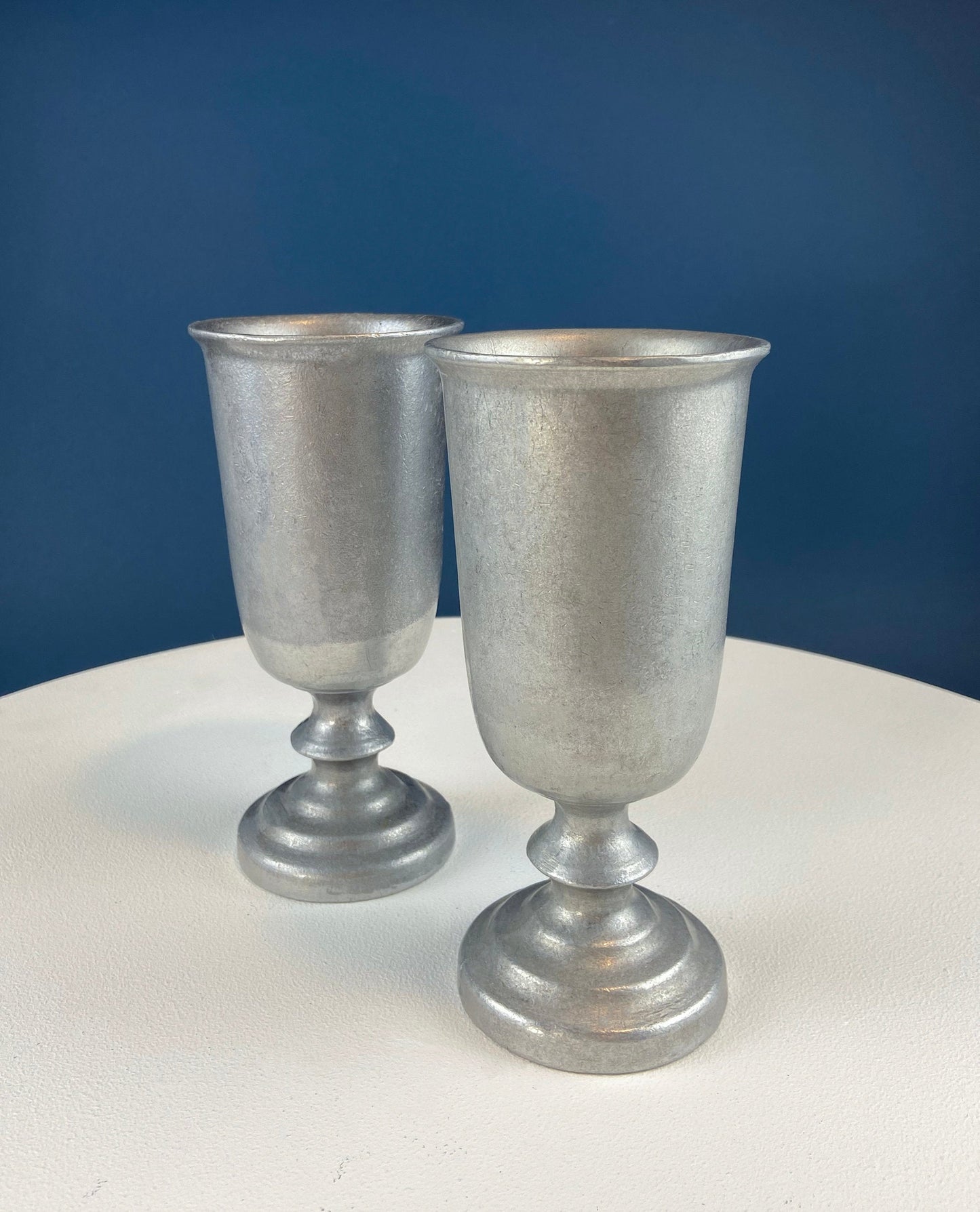 Vintage Pewter Goblet. Tavern RWP USA Barware.  Wilton Collection Wine / Water Goblet.