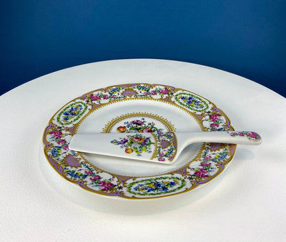 Antique Dessert Plate with Hand-Painted Strawberries. Hutschenreuther Porcelain, 1914. Modern Farmhouse, French Country. Collectible.