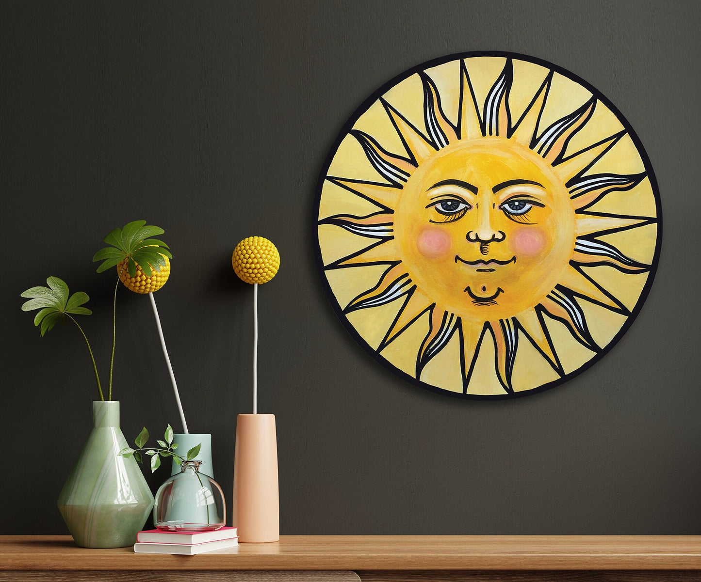 Sun and Moon Set Ready to Hang 20" Wall Art