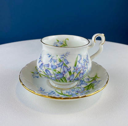 Vintage Royal Albert Teacup and Saucer: Blue Bell Sonnet Series