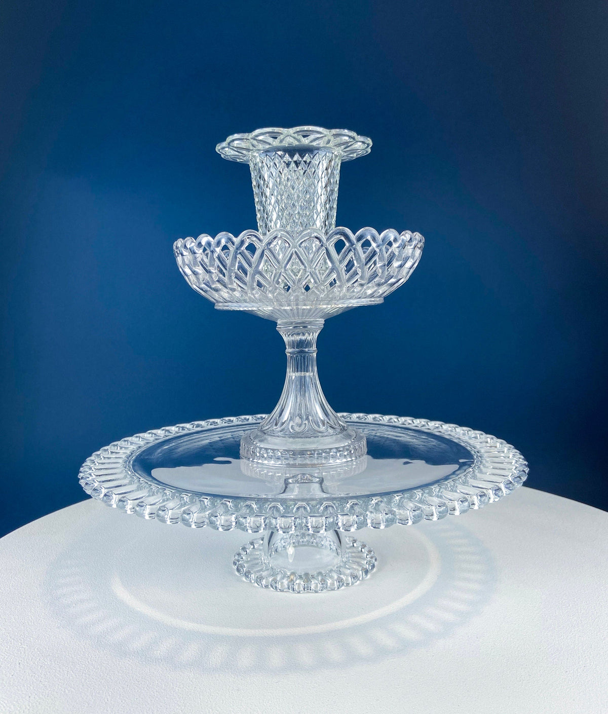 Clear Crystal Wine Goblets with Frosted Leaf Ball on the Stems. Stunning Sasaki Isabelle 8" Glassware. Long Ping. Set Of 10.