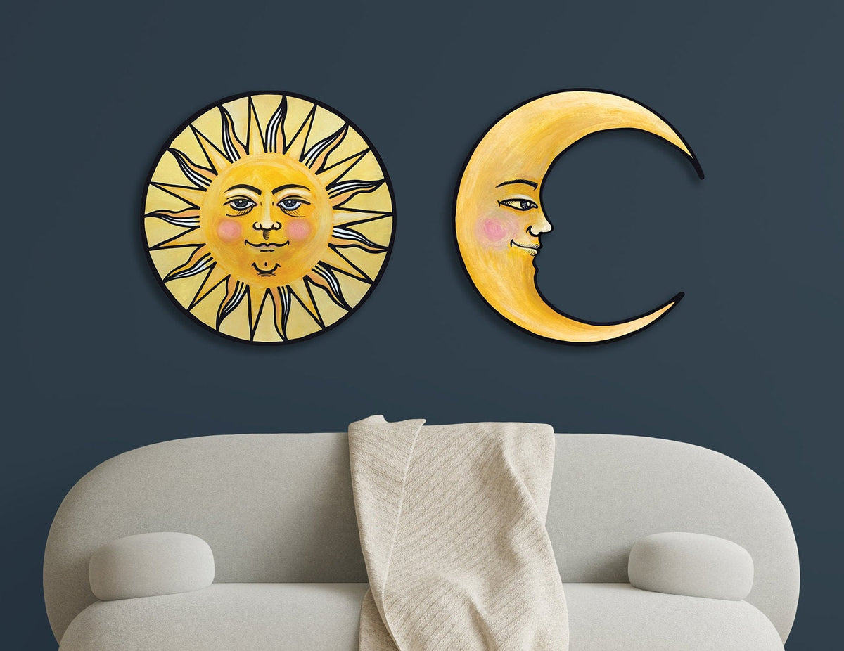 Sun and Moon Set Ready to Hang 20" Wall Art