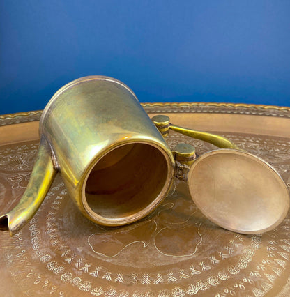 Antique Brass TeaPot or Coffee Pot. Vintage Gifts.