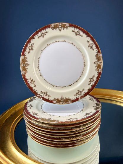 Coalport Elite White Cup and Saucer: Gold Rim Wedding Band China