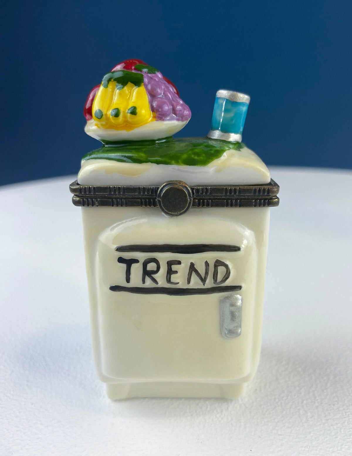 Miniature Porcelain Pill Boxes Shaped Like Dining Vignettes. Collection of 5. Hand Painted Collectible Ring Boxes. Gift for Her.