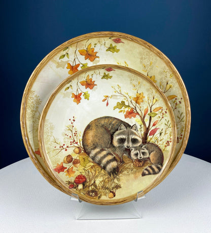 Cute Deer Mom and Baby Dinner or Serving Plate. Whimsical Plate. Kid at Heart or Grandparents' Gift for Grandkids. Fall Celebration.