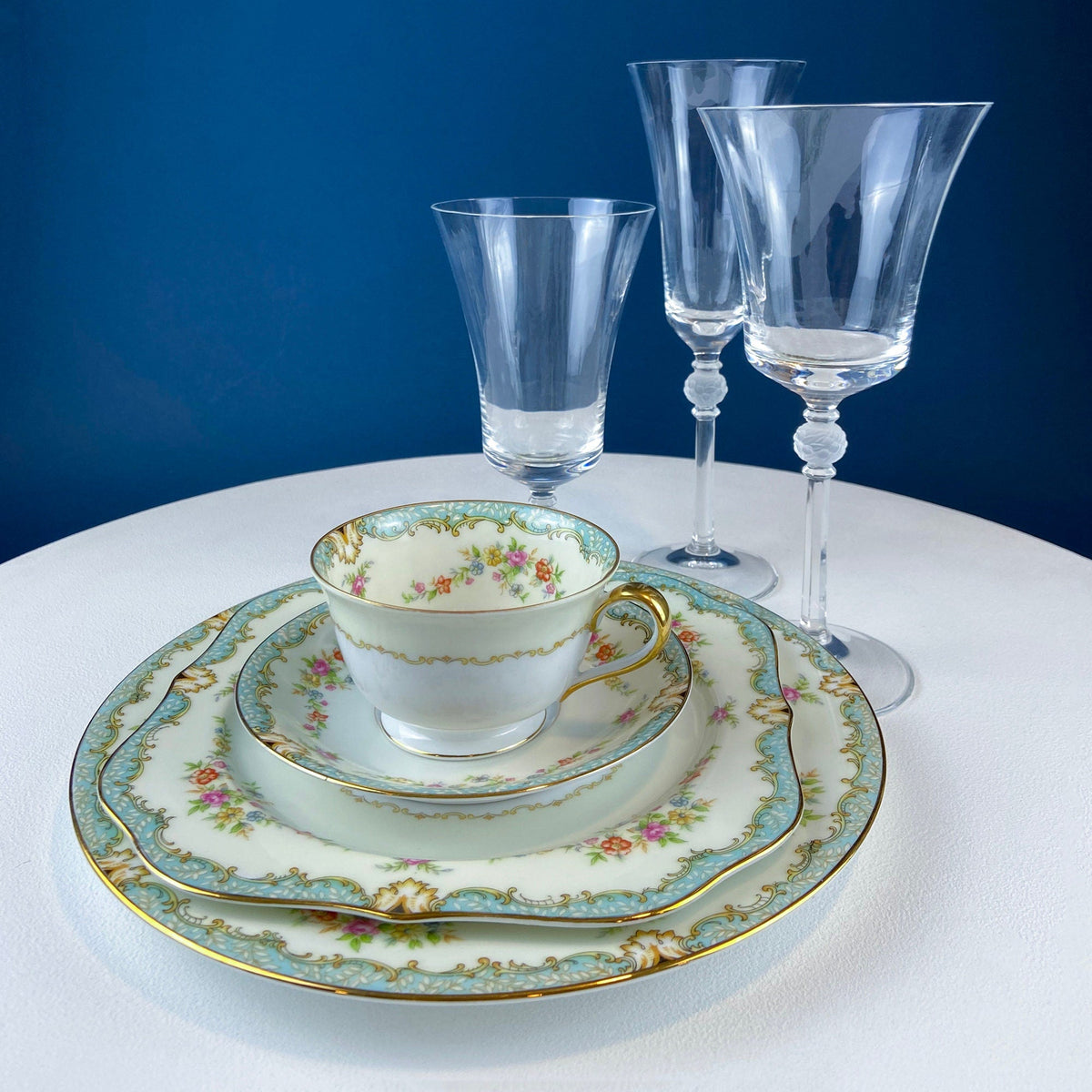 Crystal Wine Goblets with Ball Stem. Enchantress by Mikasa. Frosted Ball Shaped like Berries & Leaves. Set of 9. Stunning Ping.