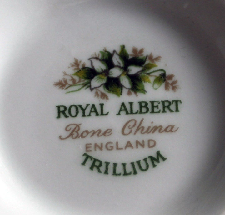 Royal Albert Trillium Teacup and Saucer, Hand-Painted Floral, England