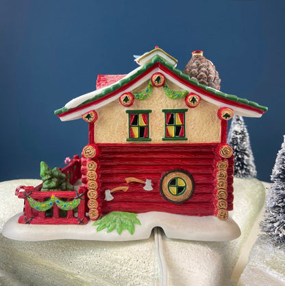 Needle's Tree Farm. Illuminated Porcelain Christmas Village House by Dept. 56. North Pole Series. Magically Detailed Holiday Decor.