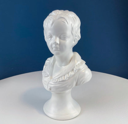 Vintage Napcoware White Porcelain Victorian Children Busts, Set of Two