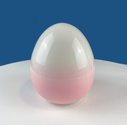 Large Ceramic Pink and White Egg. 6" Tall Ombre Egg. Easter Celebration. Dining Room Table Decor. Cafe, Store, Bakery. Modern Farmhouse