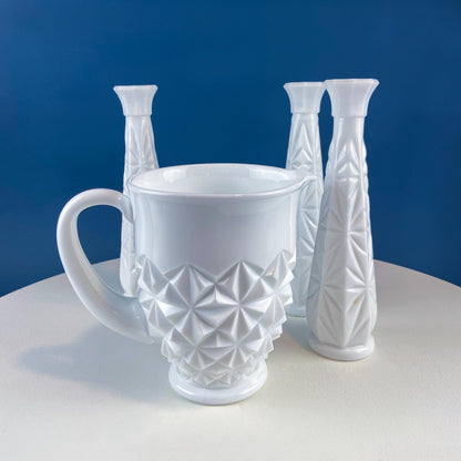 Purple Slag Glass Pitcher with Geometrical Motifs by Imperial Glass. Water Juice Jug. Dining Room Decor. Modern Farmhouse. Gift for Him/Her.