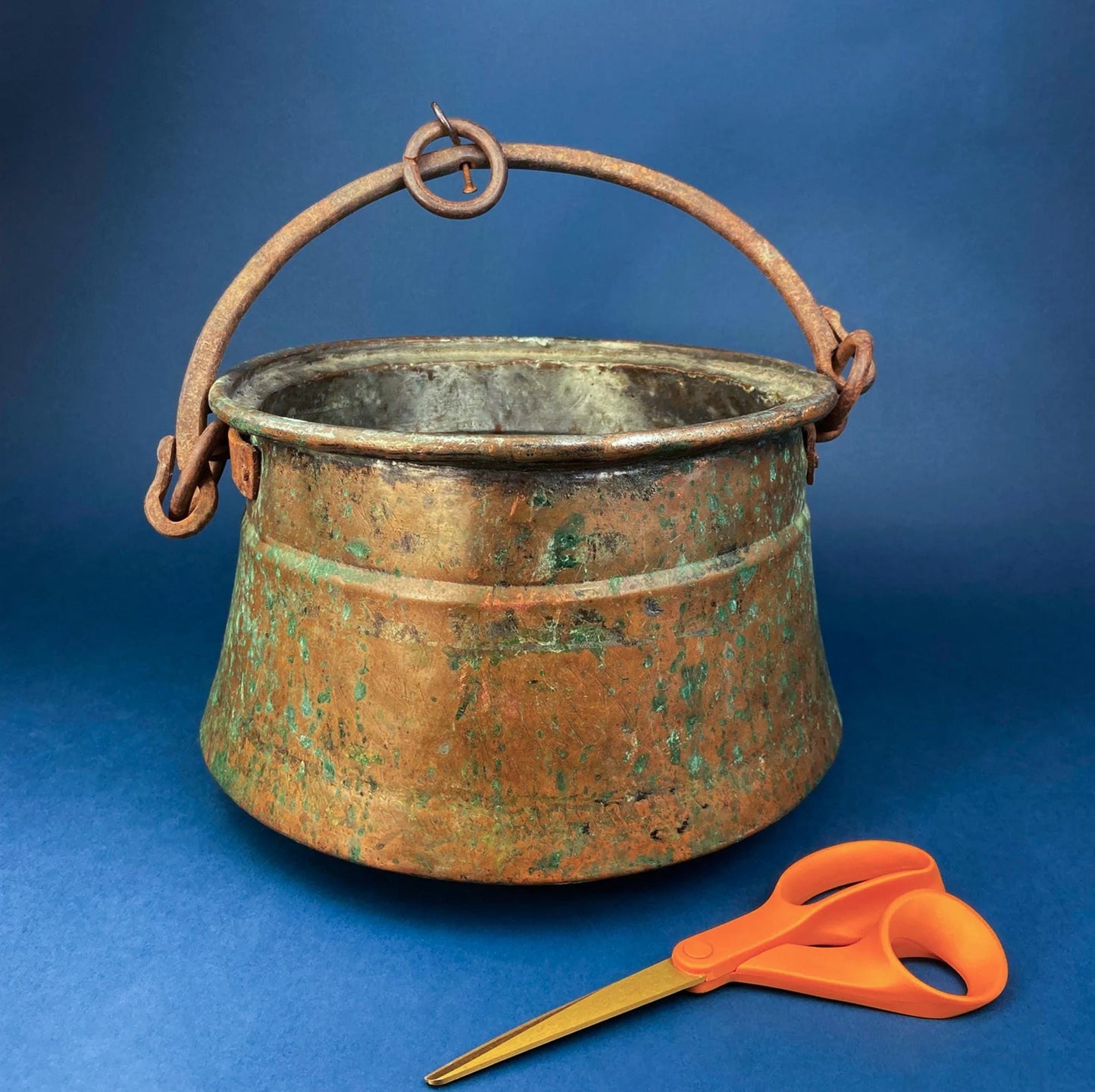 Hand Pounded Tin Copper Turkish Beverage Dispenser with Brass Spigot & Handles. Rustic Jug.