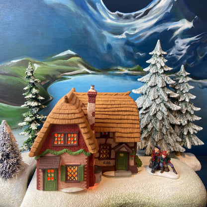 Illuminated Christmas Village T. Puddlewick Spectacle Shop by Dept. 56. Dickens' Village. Seasonal Home Retail Decor. Night Light.