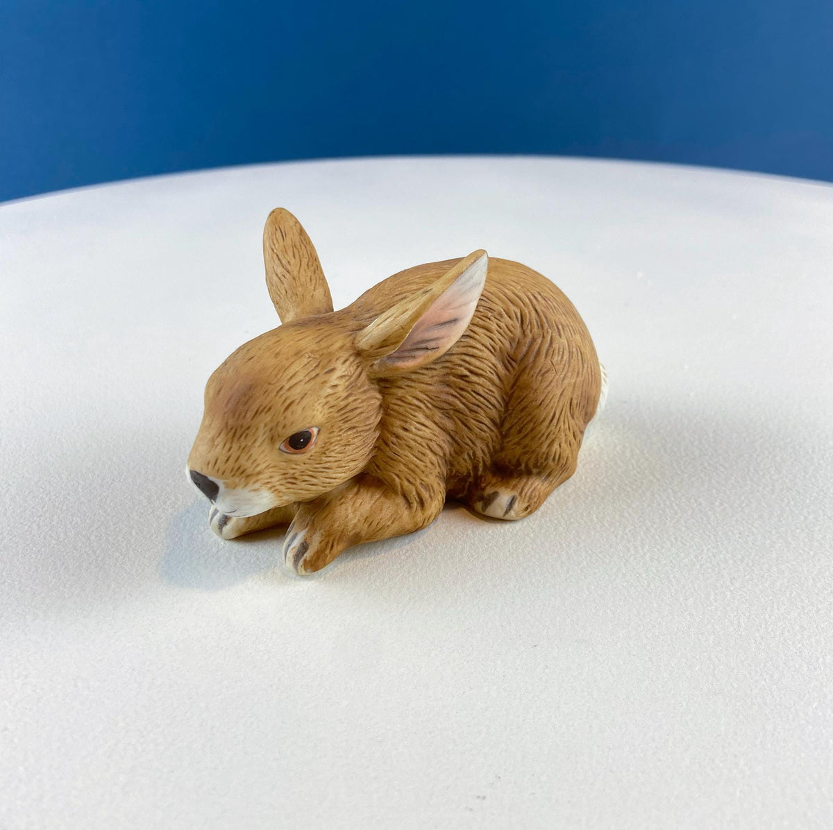 Lefton Brown Porcelain Bunny. Small Cute Hand Painted Rabbit Statuette. Easter Celebration. Gift for Him Her Kid Bunny Collector.