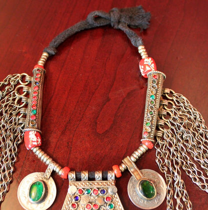 Tribal Necklace.  Hand Made Kuchi Necklace. Ethnic Jewelry Made in Afghanistan. Gift for Her.