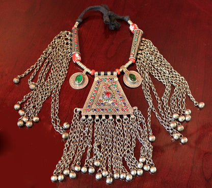 Tribal Necklace.  Hand Made Kuchi Necklace. Ethnic Jewelry Made in Afghanistan. Gift for Her.