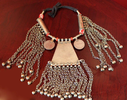 Tribal Necklace.  Hand Made Kuchi Necklace. Ethnic Jewelry Made in Afghanistan. Gift for Her.