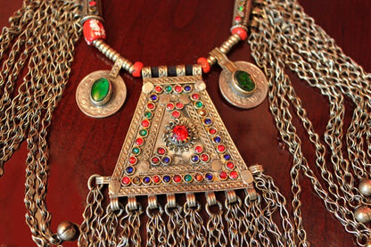 Tribal Necklace.  Hand Made Kuchi Necklace. Ethnic Jewelry Made in Afghanistan. Gift for Her.