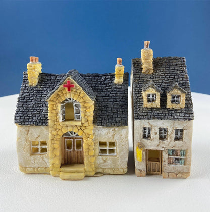 Miniature Village Houses for Fairy Garden, Terrarium or Rustic Home Decor. Top Collection. Set of 5. Gift for Kids Grand Kids Him Her.