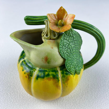 Antique Bisque Porcelain Pitcher Creamer Jug Covered in 3D Flowers and Berries. Bavaria Royal Bayreuth Modern Farmhouse. Dining Room Decor.