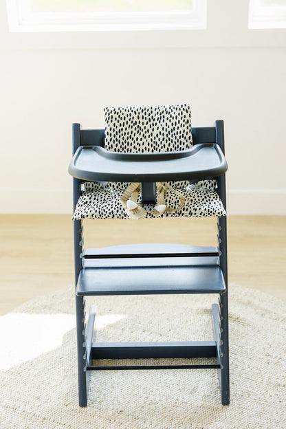 Black Polka Dot Stokke Tripp Trapp Cushion: Wipeable Highchair Accessory