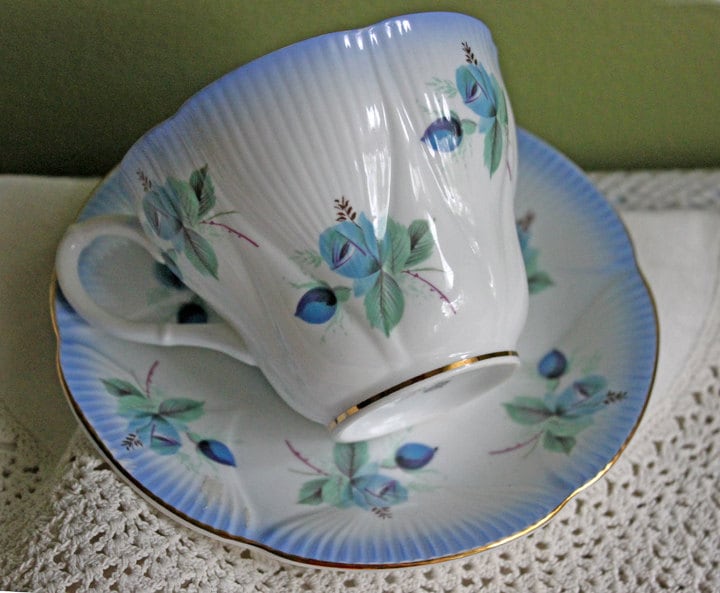 Duchess Fine Bone China Tea Cup and Saucer, Autumn Motif, Made in England