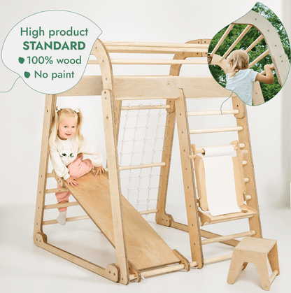 Indoor Playground for Children - 7in1 Playground + Swings Set + Slide Board + Art Set