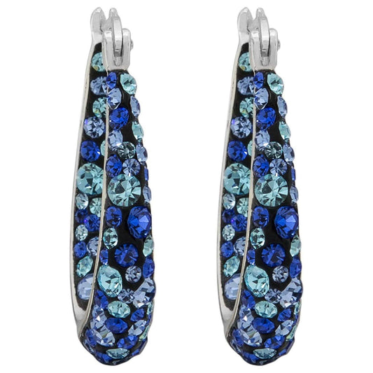 Inside Out Ocean Blue Hoop Earrings